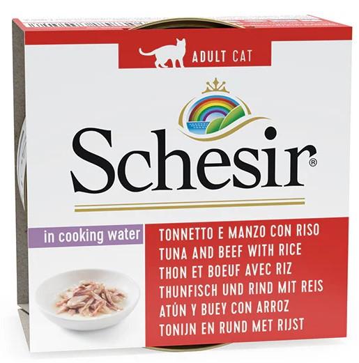 Schesir Tuna And Beef With Rice in cooking water