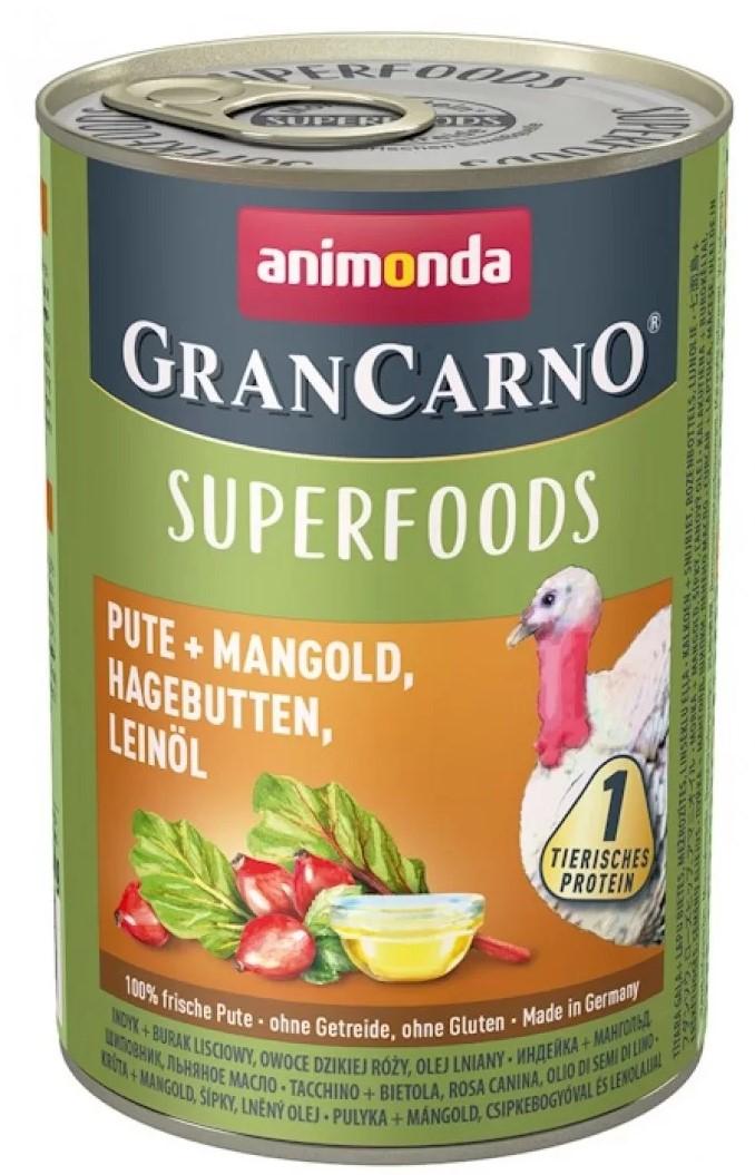 Animonda GranCarno Superfoods Turkey+chard, rosehips, linseed 