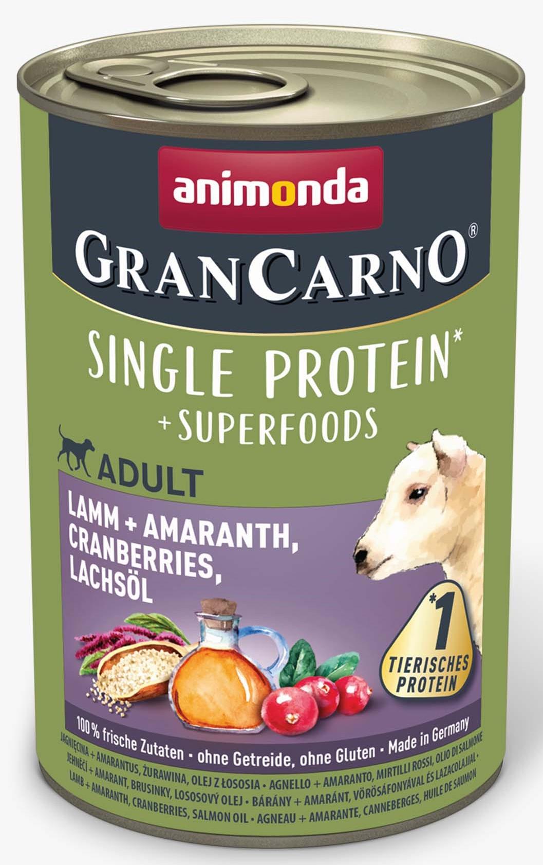 Animonda GranCarno Superfoods Lamb+amaranthus, cranberries, salmon oil