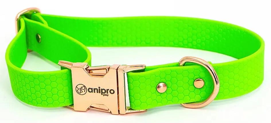 Anipro Hexagon Dog Collar Neon Green