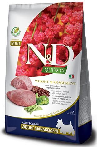 N&D Quinoa Dog Adult Mini Weight Management Lamb&broccoli