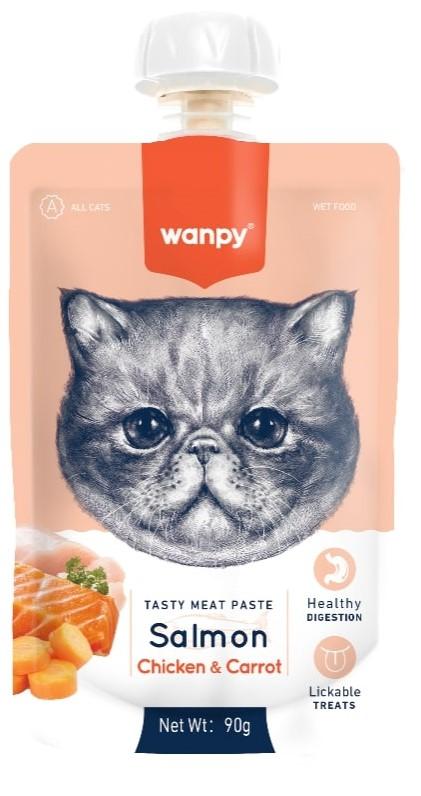 Wanpy Cat Tasty Salmon, Chicken&Carrot