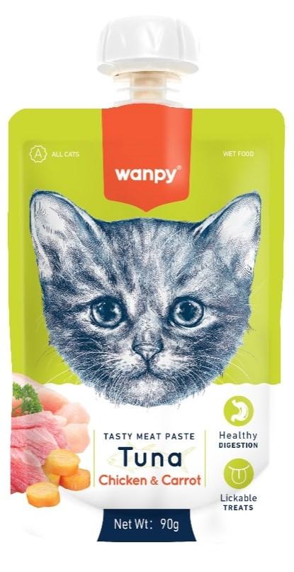 Wanpy Cat Tasty Tuna, Chicken&Carrot