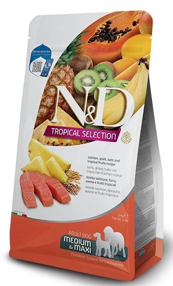 N&D Tropical Selection Dog Adult Medium&Maxi Salmon and Tropical fruits