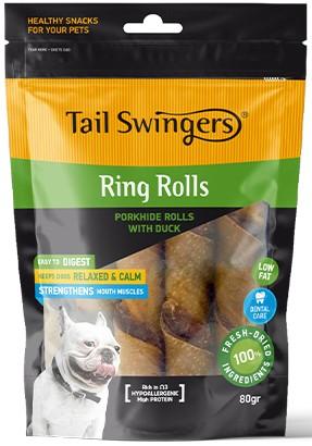 Pet Interest Porkhide Rolls with Duck