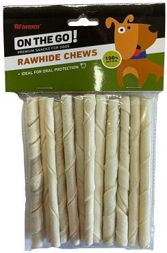 Pet Interest Rawhide Twisted Sticks