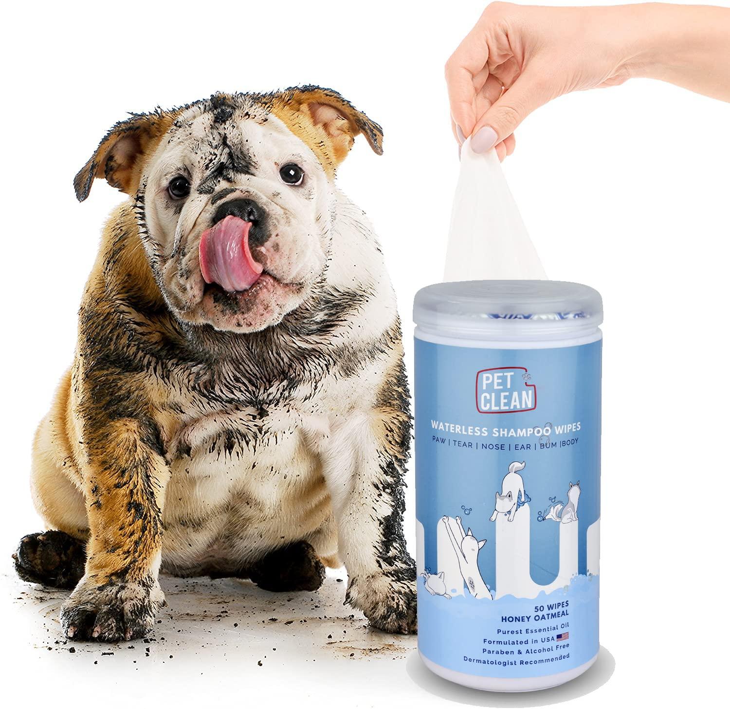  PET Clean Waterless Shampoo Wipes for Dogs&Cats