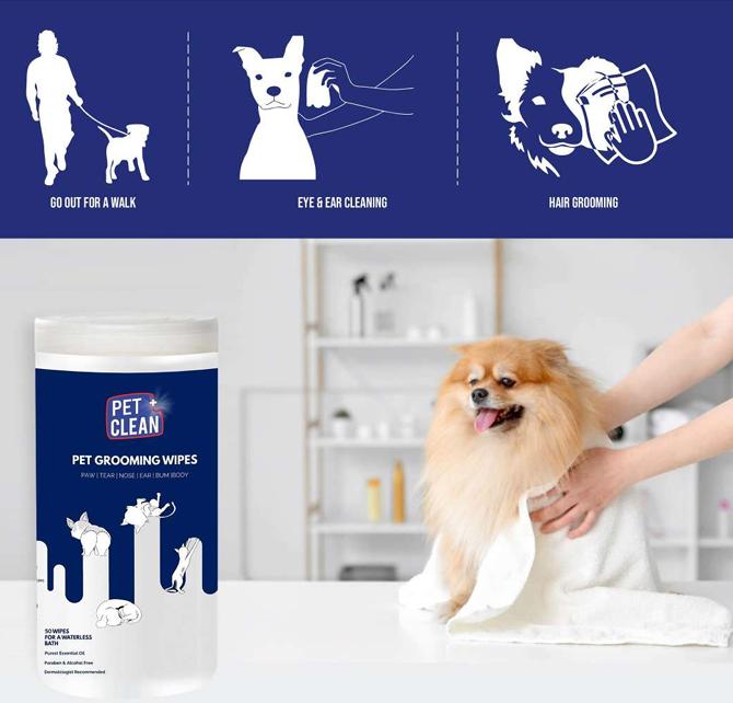 PET Clean Pet Grooming Wipes for Dogs&Cats 