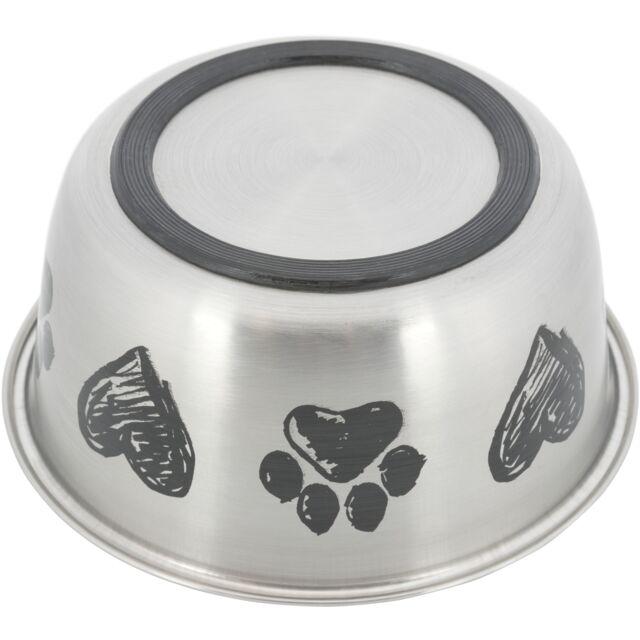 Trixie Metal Bowl Paws&Hearts