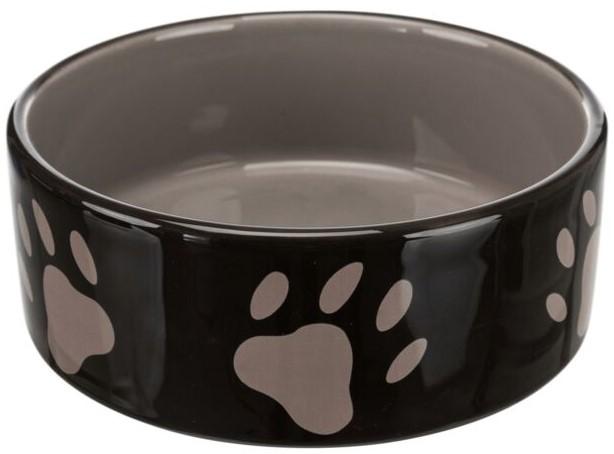 Trixie Ceramic Bowl Black Paws