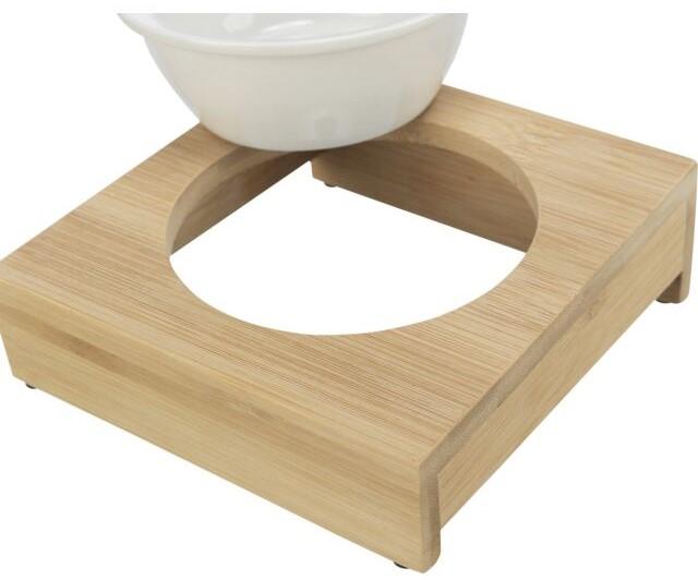 Trixie  Ceramic Bowl with Bamboo Holder