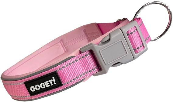 Pet Interest GOGET! Reflective Dog Collar Neoprene Pink