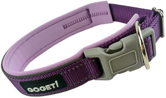 Pet Interest GOGET! Reflective Dog Collar Neoprene Purple