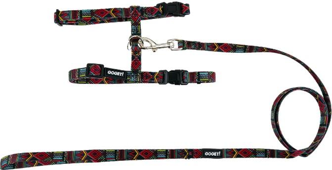 Pet Interest GOGET! Cat Harness with Leash Kaleidoscope Red