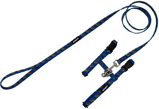 Pet Interest GOGET! Cat Harness with Leash Mini Turtles Blue