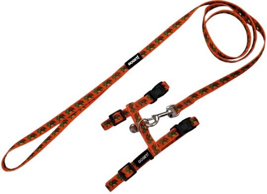 Pet Interest GOGET! Cat Harness with Leash Mini Turtles Orange